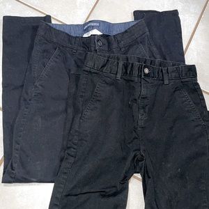 2 pairs of boys black pants